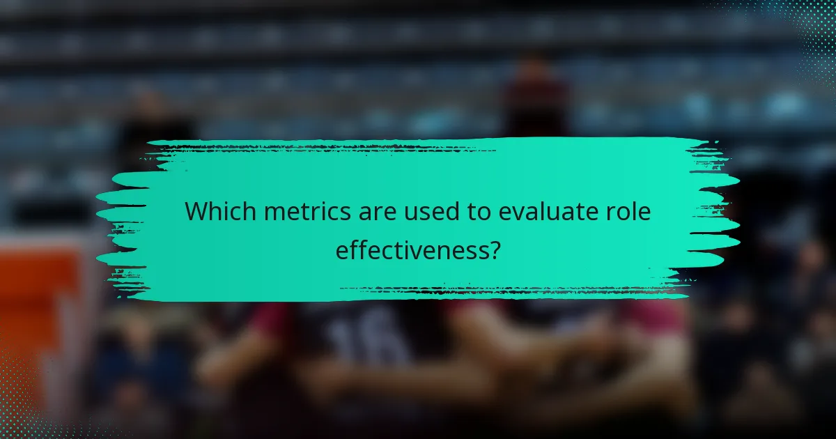 Which metrics are used to evaluate role effectiveness?